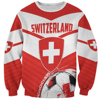 Custom Switzerland 2024 Football Sweatshirt Rossocrociati Go Champions - Wonder Print Shop
