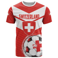 Custom Switzerland 2024 Football T Shirt Rossocrociati Go Champions - Wonder Print Shop