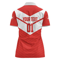 Custom Switzerland 2024 Football Women Polo Shirt Rossocrociati Go Champions - Wonder Print Shop