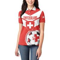 Custom Switzerland 2024 Football Women Polo Shirt Rossocrociati Go Champions - Wonder Print Shop
