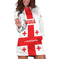 Custom Georgia 2024 Football Hoodie Dress Come On Sakartvelo - Wonder Print Shop
