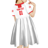 Custom Georgia 2024 Football Kid Short Sleeve Dress Come On Sakartvelo - Wonder Print Shop