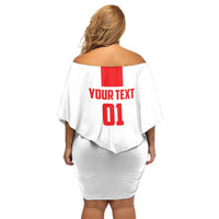 Custom Georgia 2024 Football Off Shoulder Short Dress Come On Sakartvelo - Wonder Print Shop