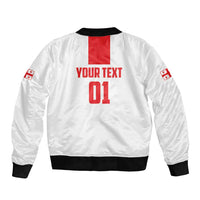 Custom Georgia 2024 Football Sleeve Zip Bomber Jacket Come On Sakartvelo - Wonder Print Shop