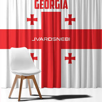 Georgia 2024 Football Window Curtain Come On Sakartvelo - Wonder Print Shop