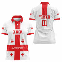 Custom Georgia 2024 Football Women Polo Shirt Come On Sakartvelo - Wonder Print Shop