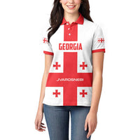 Custom Georgia 2024 Football Women Polo Shirt Come On Sakartvelo - Wonder Print Shop