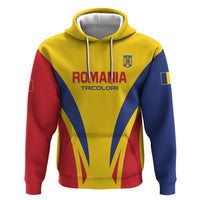 Custom Romania 2024 Football Hoodie Come On Tricolorii - Wonder Print Shop