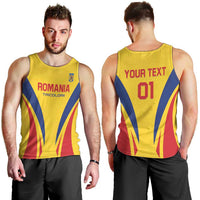 Custom Romania 2024 Football Men Tank Top Come On Tricolorii - Wonder Print Shop