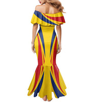 Custom Romania 2024 Football Mermaid Dress Come On Tricolorii - Wonder Print Shop