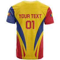 Custom Romania 2024 Football T Shirt Come On Tricolorii - Wonder Print Shop