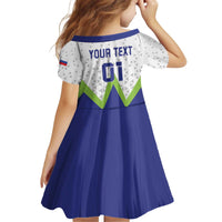 Custom Slovenia 2024 Football Kid Short Sleeve Dress Slovenija Go Champions - Wonder Print Shop