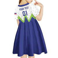 Custom Slovenia 2024 Football Kid Short Sleeve Dress Slovenija Go Champions - Wonder Print Shop