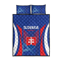 Slovakia 2024 Football Quilt Bed Set Slovenska Sokoli - Wonder Print Shop