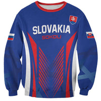 Custom Slovakia 2024 Football Sweatshirt Slovenska Sokoli - Wonder Print Shop