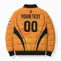 Custom Holland 2026 World Football Bomber Puffer Jacket Oranje Go Champions