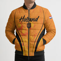 Custom Holland 2026 World Football Bomber Puffer Jacket Oranje Go Champions
