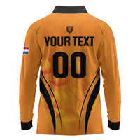 Custom Holland 2026 World Football Long Sleeve Polo Shirt Oranje Go Champions
