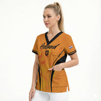 Custom Holland 2026 World Football Scrub Top Oranje Go Champions