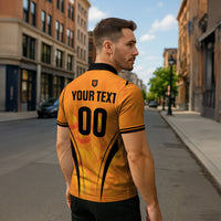 Custom Holland 2026 World Football Zipper Polo Shirt Oranje Go Champions