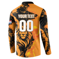 Custom Nederland 2026 World Football Button Sweatshirt Oranje Lions Go Champions