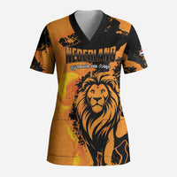 Custom Nederland 2026 World Football Scrub Top Oranje Lions Go Champions