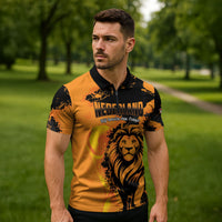 Custom Nederland 2026 World Football Zipper Polo Shirt Oranje Lions Go Champions