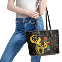 Enkutatash Eritrea New Year Leather Tote Bag Eritrean Camel African Pattern - Wonder Print Shop