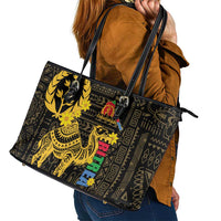 Enkutatash Eritrea New Year Leather Tote Bag Eritrean Camel African Pattern - Wonder Print Shop