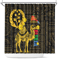 Enkutatash Eritrea New Year Shower Curtain Eritrean Camel African Pattern