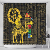 Enkutatash Eritrea New Year Shower Curtain Eritrean Camel African Pattern
