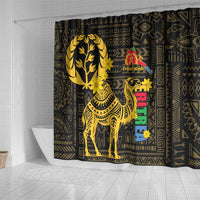 Enkutatash Eritrea New Year Shower Curtain Eritrean Camel African Pattern