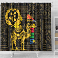 Enkutatash Eritrea New Year Shower Curtain Eritrean Camel African Pattern