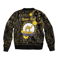 Enkutatash Eritrea New Year Sleeve Zip Bomber Jacket Eritrean Camel African Pattern - Wonder Print Shop