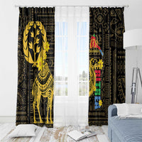Enkutatash Eritrea New Year Window Curtain Eritrean Camel African Pattern - Wonder Print Shop
