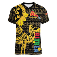 Enkutatash Eritrea New Year Women V-Neck T-Shirt Eritrean Camel African Pattern - Wonder Print Shop