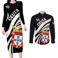 Ceuta Day Couples Matching Long Sleeve Bodycon Dress and Long Sleeve Button Shirt Dia de Ceuta 2024 - Wonder Print Shop