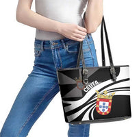 Ceuta Day Leather Tote Bag Dia de Ceuta 2024 - Wonder Print Shop