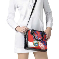 Costa Rica Shoulder Handbag Coat of Arms Hibiscus Pattern