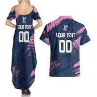 Custom Rugby Bermuda Couples Matching Summer Maxi Dress and Hawaiian Shirt Our Team Go Champions - Wonder Print Shop