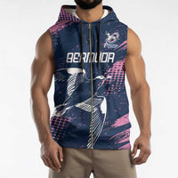Custom Rugby Bermuda Sleeveless Zip Hoodie Our Team Go Champions - Wonder Print Shop