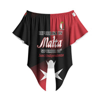 Personalised Malta Jum l-Indipendenza Off Shoulder Wrap Waist Top September 21st