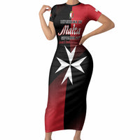 Personalised Malta Jum l-Indipendenza Short Sleeve Bodycon Dress September 21st