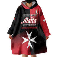 Personalised Malta Jum l-Indipendenza Wearable Blanket Hoodie September 21st