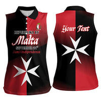 Personalised Malta Jum l-Indipendenza Women Sleeveless Polo Shirt September 21st