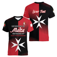 Personalised Malta Jum l-Indipendenza Women V-Neck T-Shirt September 21st