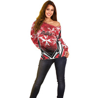 Personalised Repubblika ta Malta Off Shoulder Sweater Dynamic Style