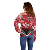 Personalised Repubblika ta Malta Off Shoulder Sweater Dynamic Style