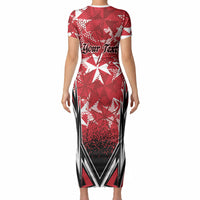 Personalised Repubblika ta Malta Short Sleeve Bodycon Dress Dynamic Style