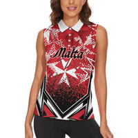 Personalised Repubblika ta Malta Women Sleeveless Polo Shirt Dynamic Style